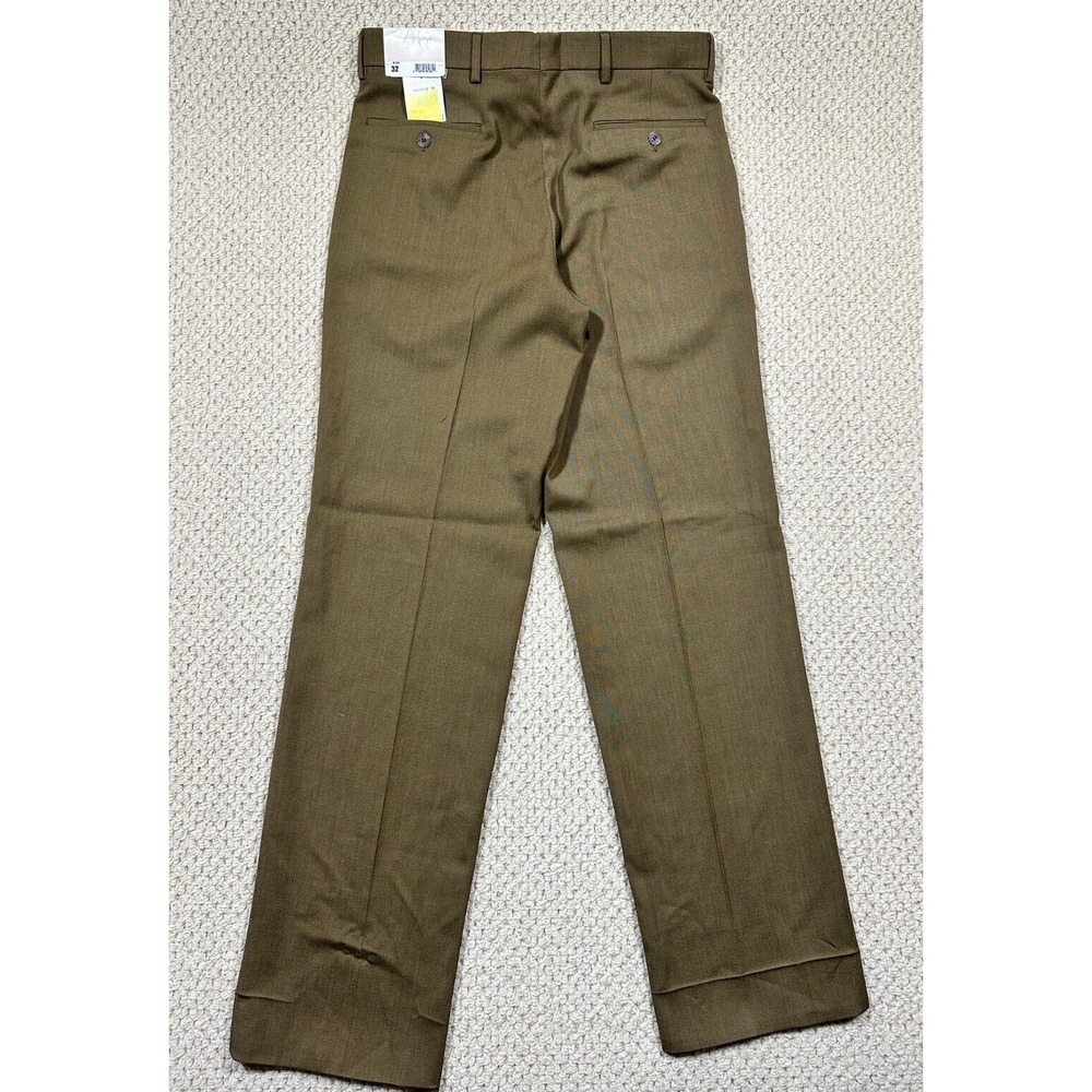 Ballin Dress Pant Men 32 Gold Brown Dunhill Relax Fit Comfort Eze Wool Blend NEW
